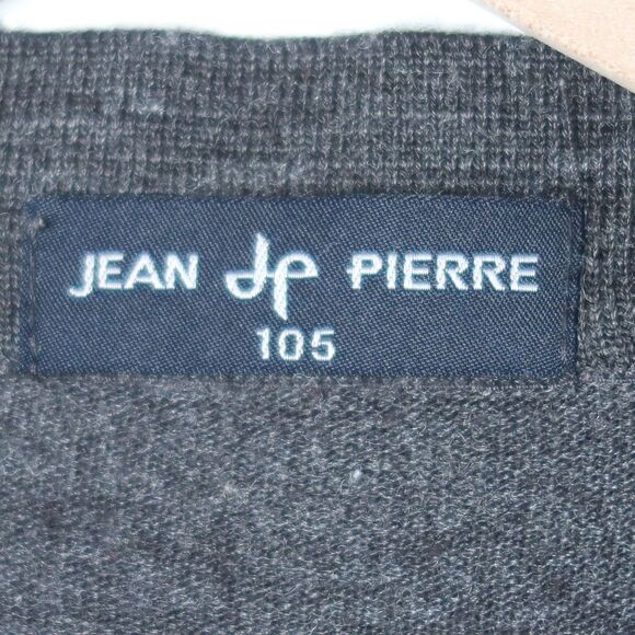 Jean Pierre VTG Mens Cardigan Large Gray Purple‎ Wool Blend Academia Grandpacore - Picture 3 of 10